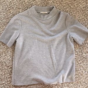 Soft knit short sleeve grey Zara top